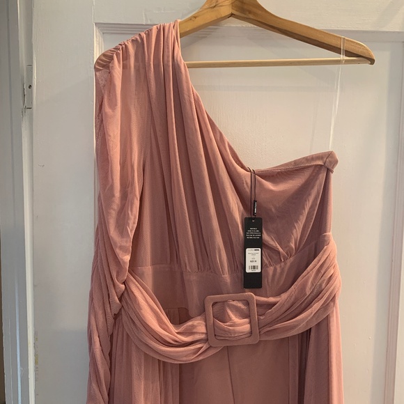 NEW W/ TAGS NEVER WORN Fashion Nova 'Better Be Sure' mesh jumpsuit w/ cape - Picture 6 of 16